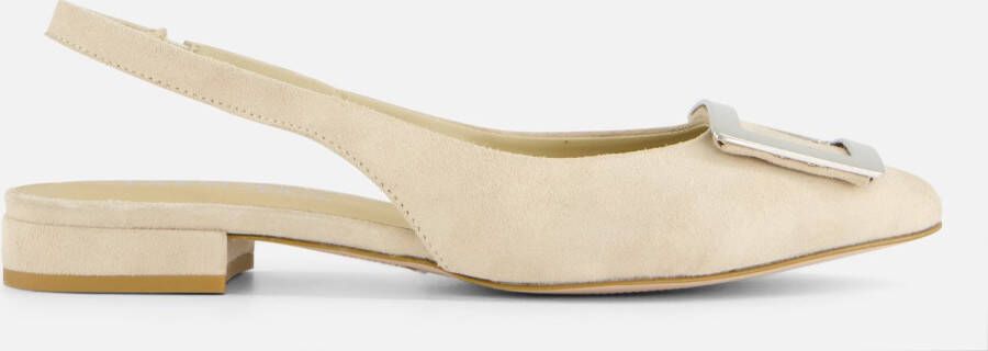 Linea zeta Slingback Ballerina's beige Suede