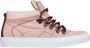 Linkkens Kobe mid top lace suede nappa nude met rood - Thumbnail 1