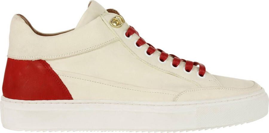 Linkkens Kobe sneaker mid top lace offwhite red