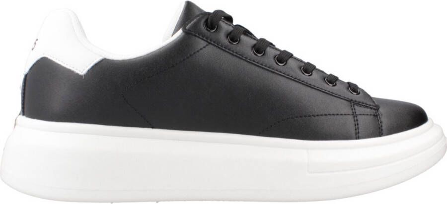 Liu Jo Zwarte Leren Sneakers met Rubberen Zool Black Heren