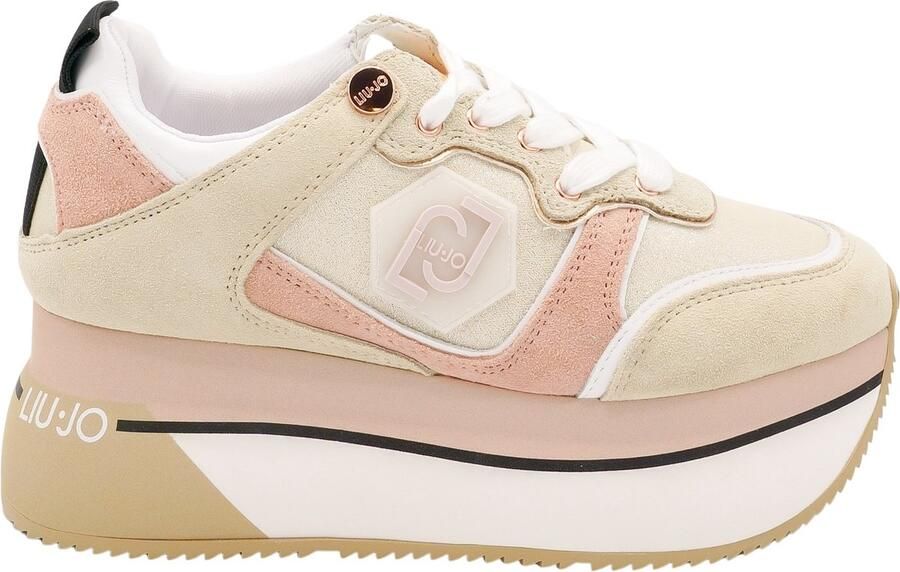 Liu Jo Super Maxi Wonder 2 Dames Sneakers Pink Beige