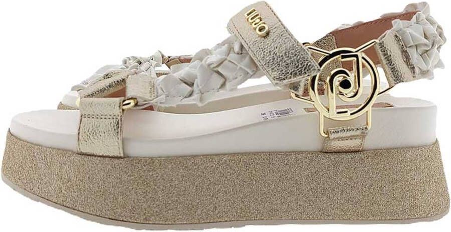 Liu Jo Witte Gouden Sandalen voor Vrouwen White Dames