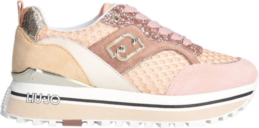 Liu Jo Beige Sneakers met Kleurblok Design Beige Dames