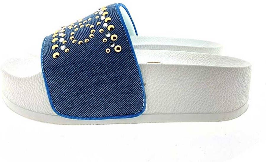 Liu Jo Mykonos 02 wedge slipper blauw