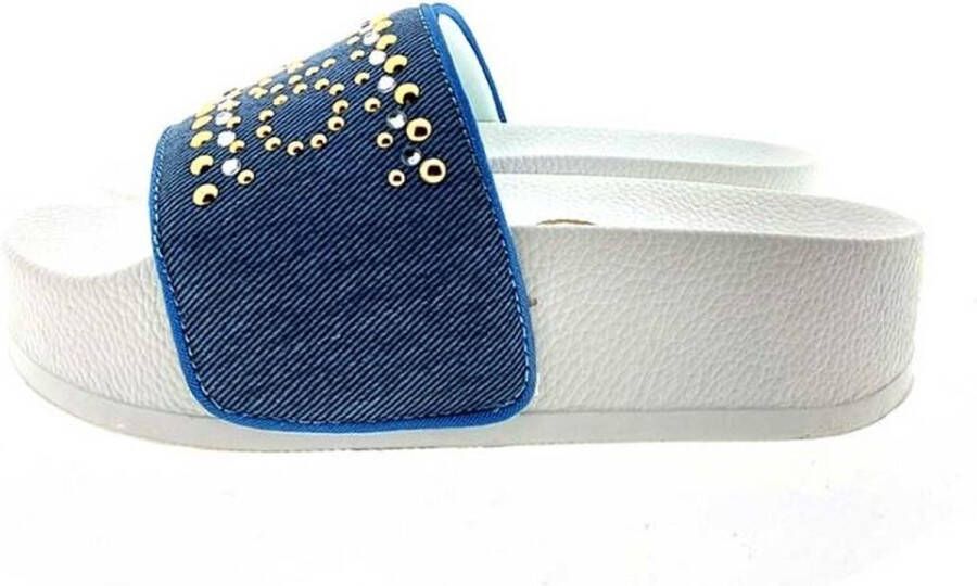 Liu Jo Mykonos 02 wedge slipper blauw