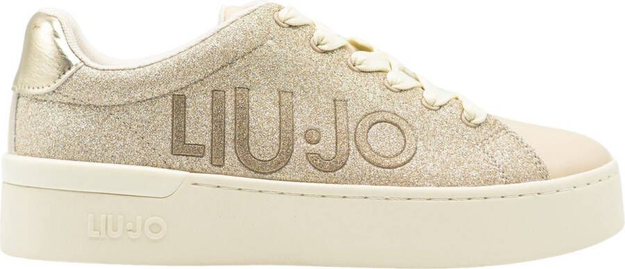 Liu Jo Sportieve Leren Sneakers met Metalen Details Beige Dames