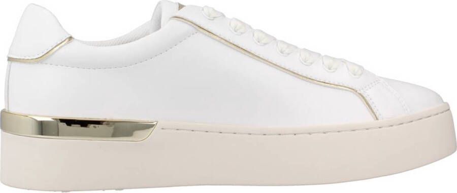 Liu Jo Iconische Leren Sneakers met Gouden Details Wit Dames