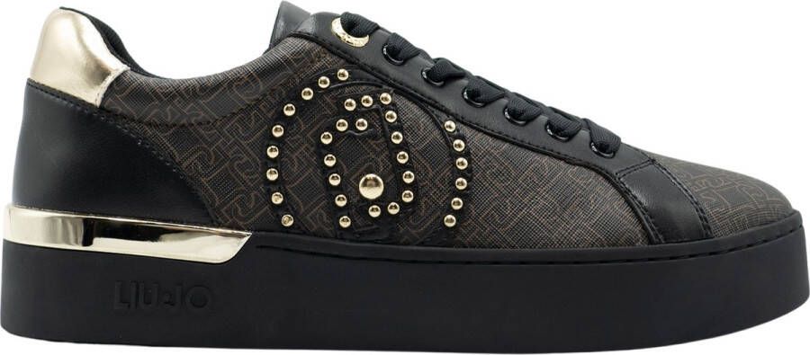 Liu Jo Liu Silvia 92 Sneaker Printed Saffiano Lage Schoenen Dames Print Brown