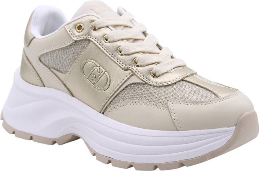 Liu Jo Gouden Sneakers Elegant Comfort Glamour Yellow Dames