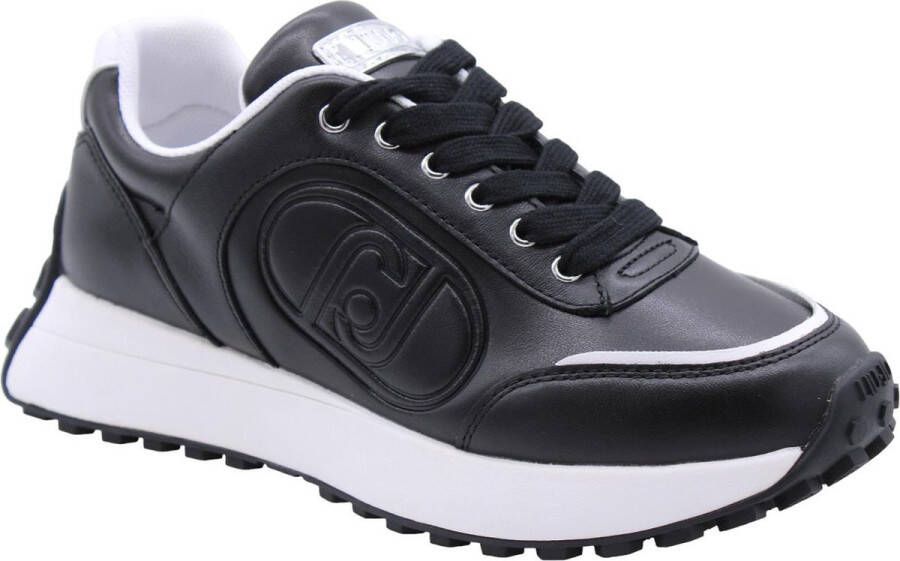 Liu Jo Zwarte Casual Leren Sneakers Vrouwen Black Dames