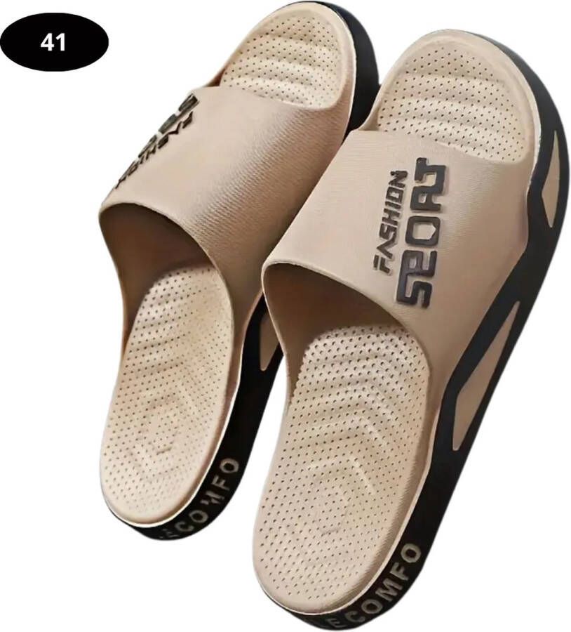 Livano Badslippers & Comfortabel Flip Flops Sauna Zomer Beige