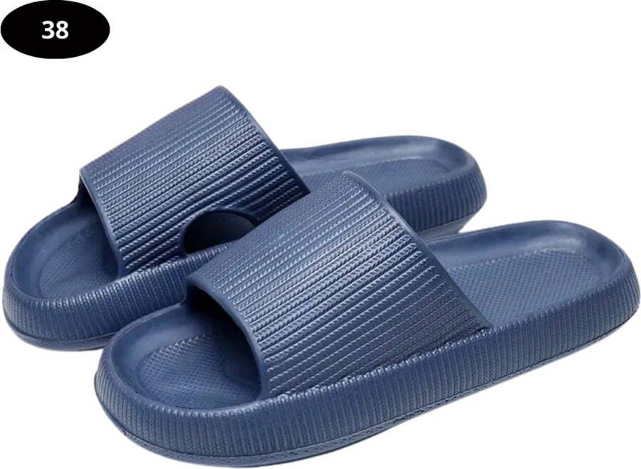 Livano Badslippers & Comfortabel Flip Flops Sauna Zomer Marineblauw