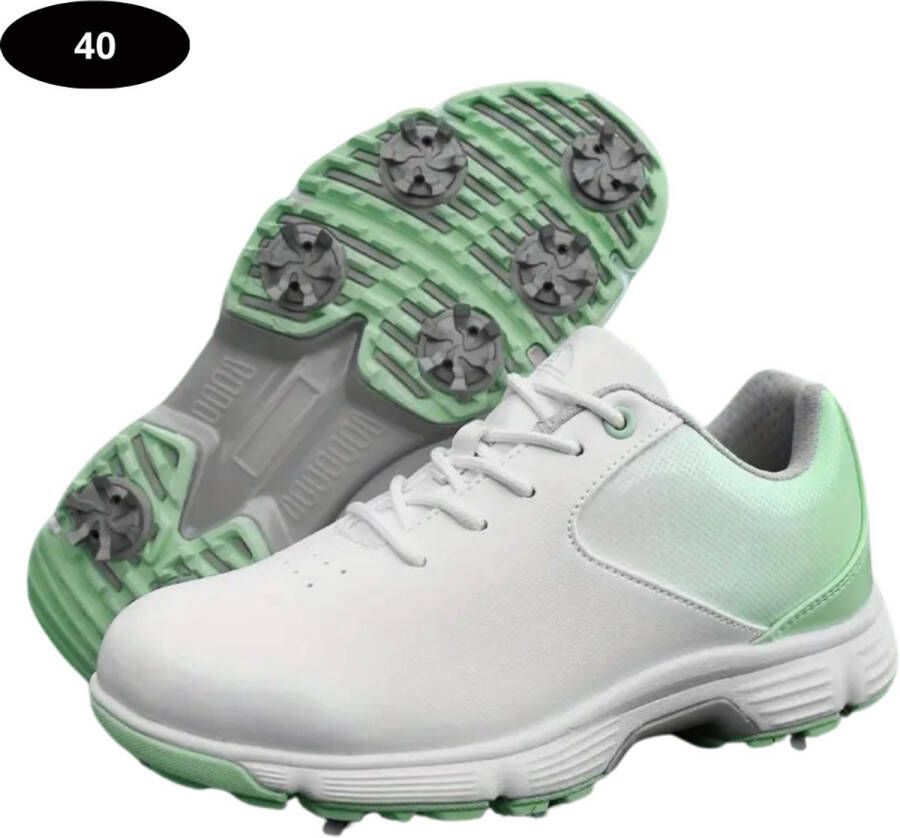 Livano Golfschoenen Dames- Sneakers Golfkleding Golfschoenen Antislip Waterdicht Golfen Licht Groen