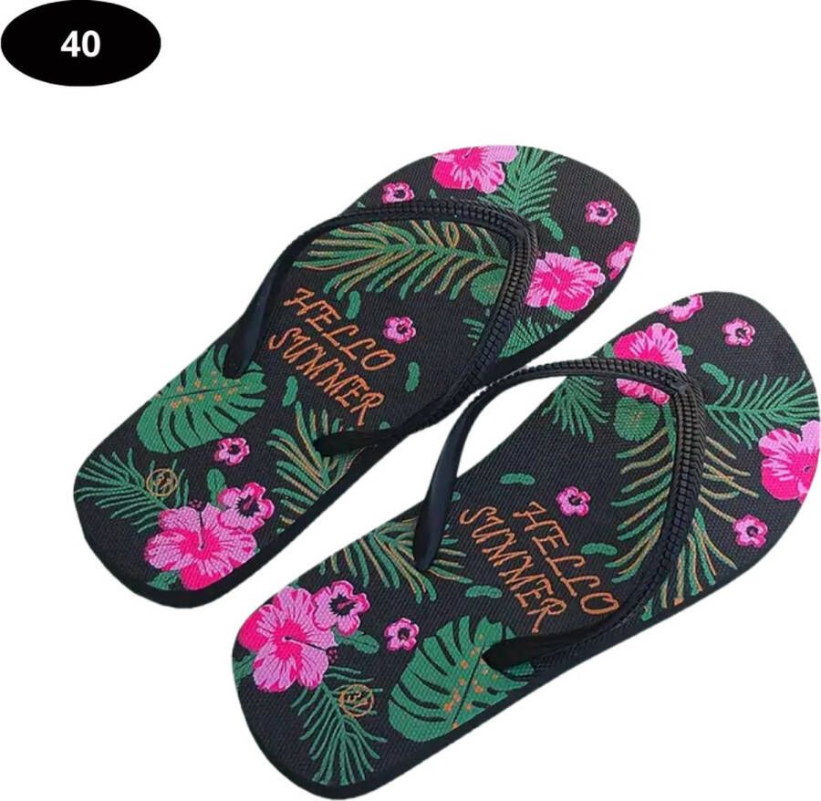 Livano Slippers Dames Teenslippers Flip Flops Comfortabel Zomer Zwart