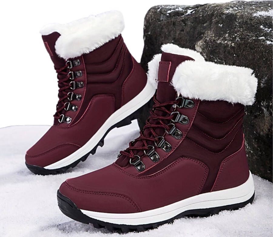 Livano Snowboots Sneeuwschoenen Sneeuwboots Dames Wintersport Ski Gadgets Rood