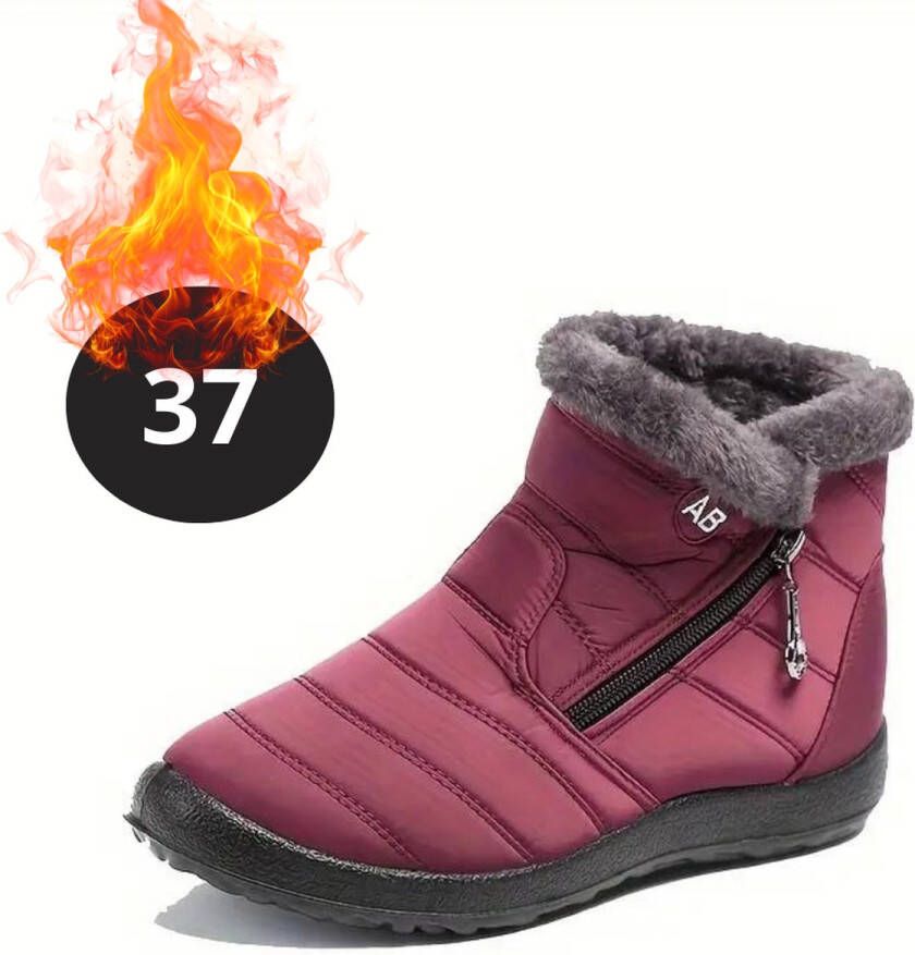 Livano Snowboots Sneeuwschoenen Sneeuwboots Dames Wintersport Ski Skischoenen Rood