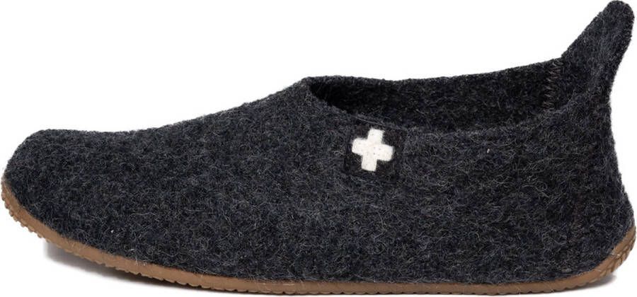 Living Kitzbühel Kid's Slipper Schweizer Kreuz Pantoffels grijs