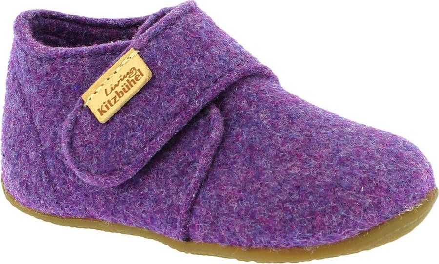 Living Kitzbühel Baby's Klettschuh Filz Unifarben Pantoffels purper