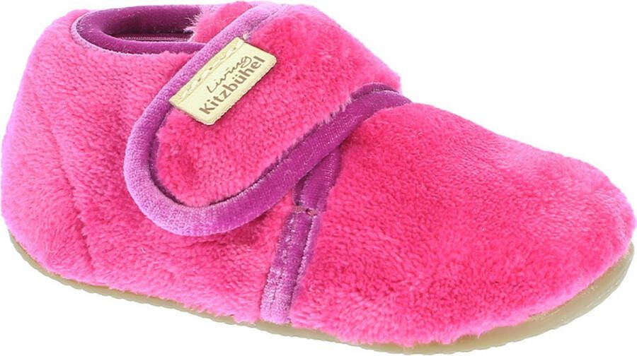 Living Kitzbühel Baby's Klettschuh Samt Unifarben Pantoffels roze