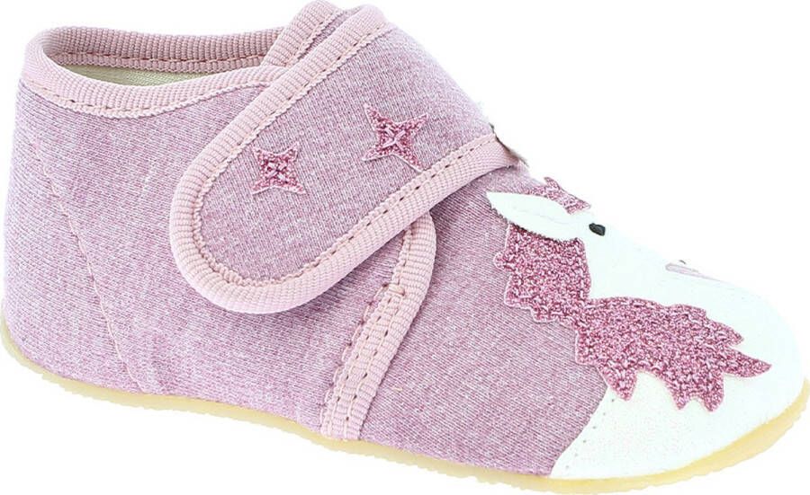 Living Kitzbühel Kid's Babyklett Einhorn & Regenbogen Pantoffels purper