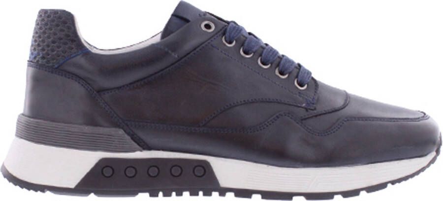 Livingstone by Piedro Livingstone Barcelona Sneaker Blauw Leer Wijdtemaat H Schoen