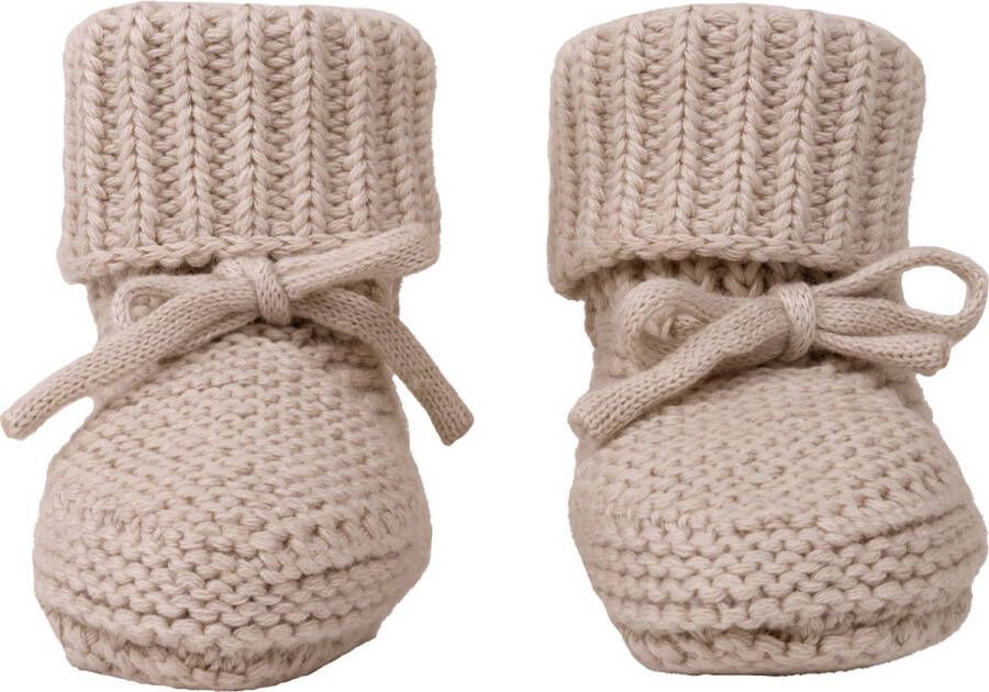 Lodger Newborn Slofjes 0-6M Creme 100% Katoen Slipper Knit