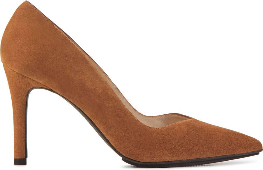 Lodi Pumps Stiletto Dames Damesschoenen Suède hoogte 9 cm Rabot-tpa Cognac