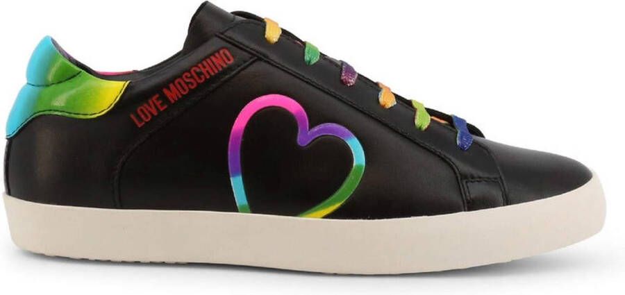 Love Moschino Leren Sneakers voor Dames Lente Zomer Collectie White Dames