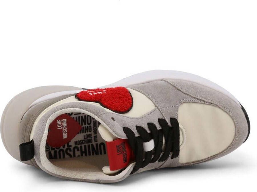 Love Moschino Zwarte Synthetische en Suède Sneakers met 5cm Hak White Dames