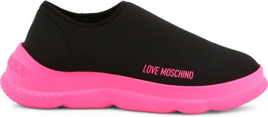 Love Moschino Dames Synthetische Sneakers met Rubberen Zool Black Dames