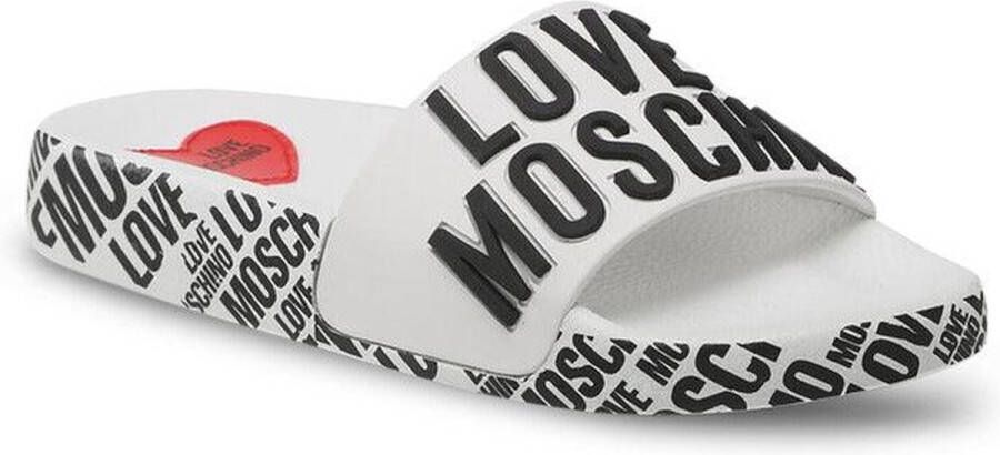 Love Moschino Dames Sliders uit de Lente Zomer Collectie Black Dames