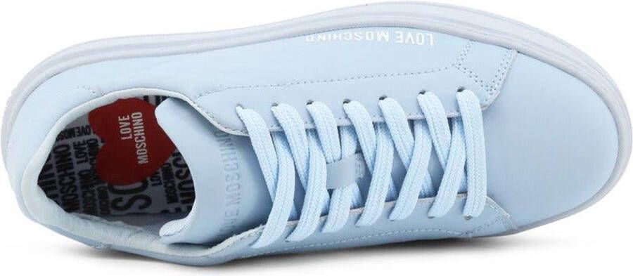 Love Moschino Dames Leren Sneakers Stijl Ja15304G1Gia0 Blauw Dames