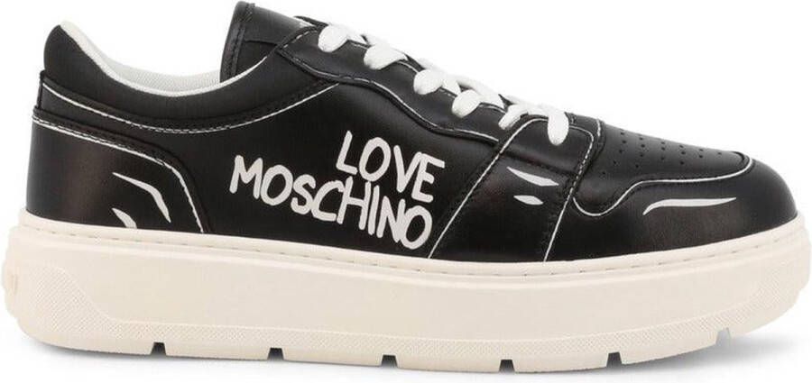 Love Moschino Leren Sneakers voor Dames Lente Zomer Collectie Black Dames