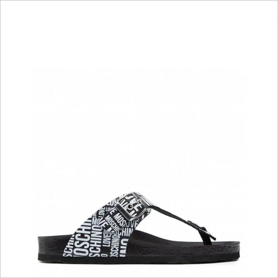 Love Moschino Schoenen Slippers JA28133G1EIJ0-00A Vrouw black white