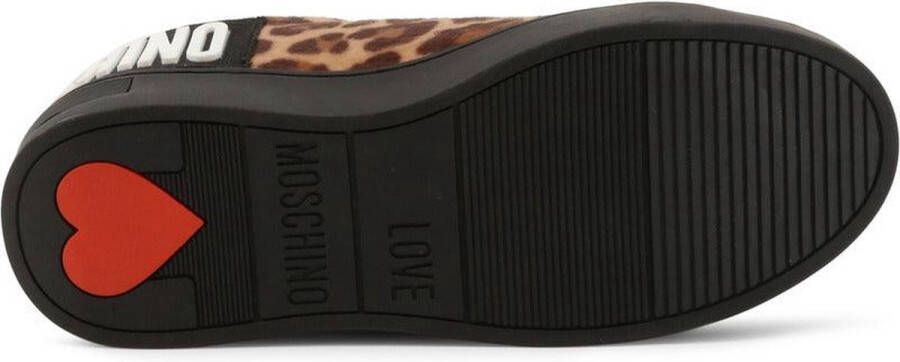 Love Moschino Sneakers met ritssluiting en 3 cm platformhoogte Brown Dames