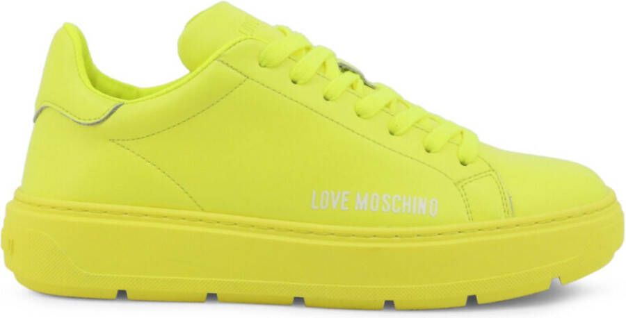 Love Moschino Dames Leren Sneakers Lente Zomer Collectie Green Dames