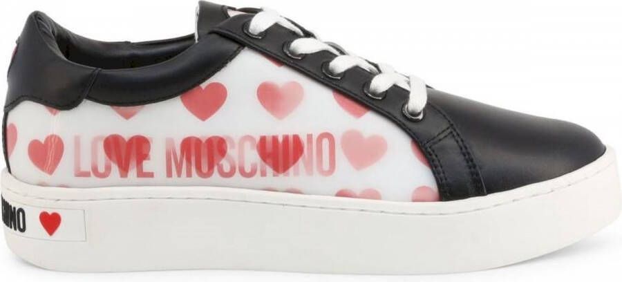 Love Moschino Stijlvolle Metalen Eyelet Sneakers Black Dames