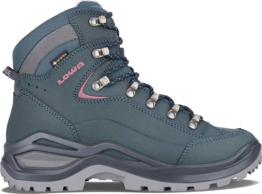 Lowa Qlima Renegade Evo GTX Wandelschoen Dames waterdichte mid wandelschoenen Steelblue Oldrose