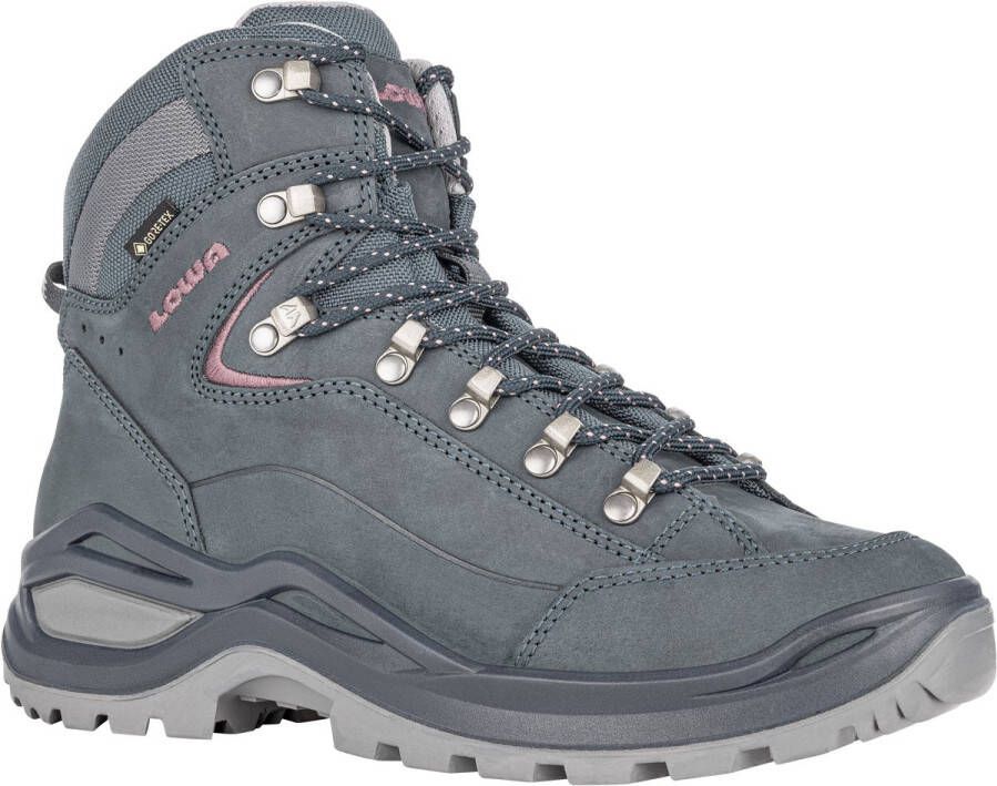 Lowa Qlima Renegade Evo GTX Wandelschoen Dames waterdichte mid wandelschoenen Steelblue Oldrose