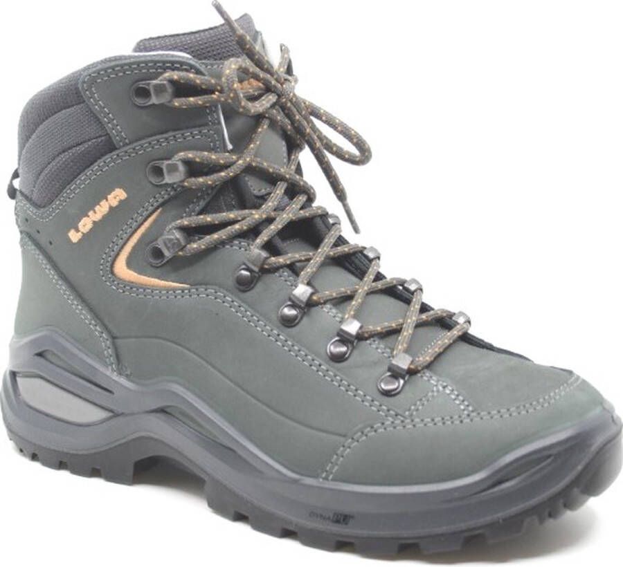 Lowa RENEGADE EVO LL MID Ws LM321970-9675 Grijze halfhoge dames wandelschoenen met leren voering wijdte G A B-categorie