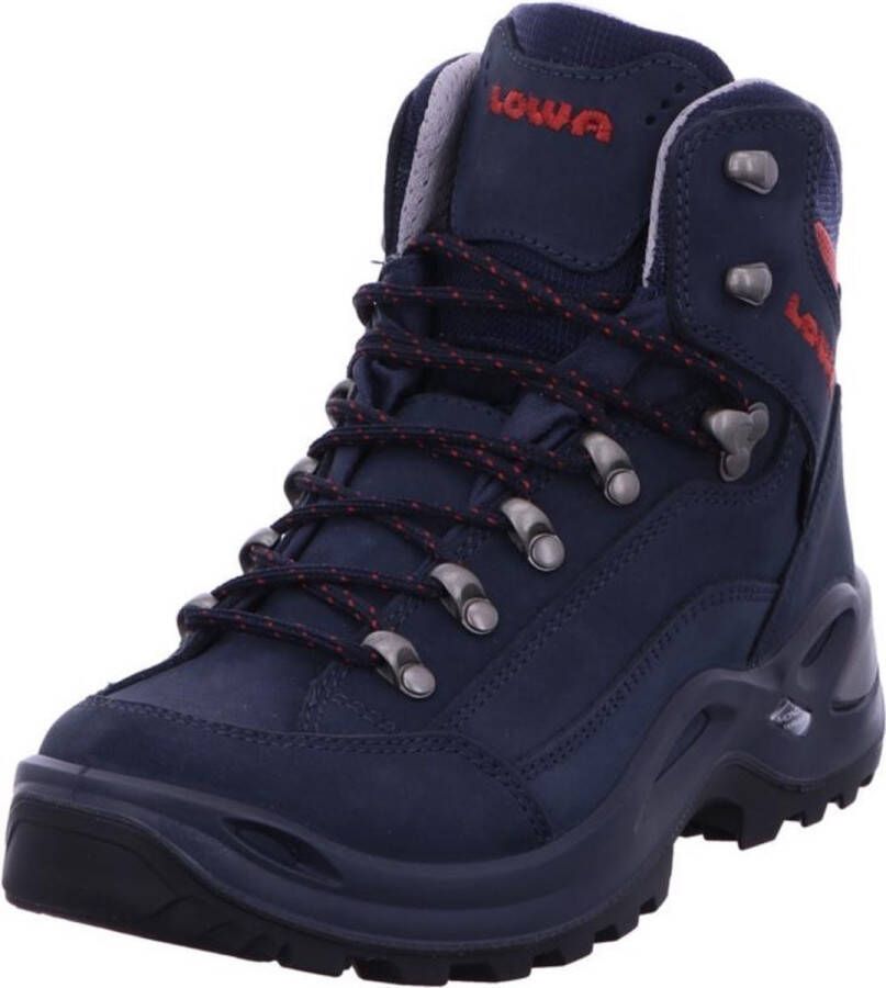 Lowa Renegade Mid GTX Wandelschoenen Dames Marineblauw Donkerrood