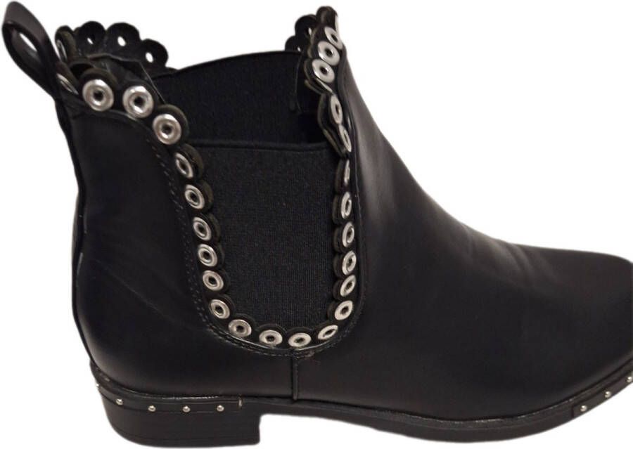 Lucky Shoes -ENKELBOOTS-LEDERLOOK-STUDS DECORATION