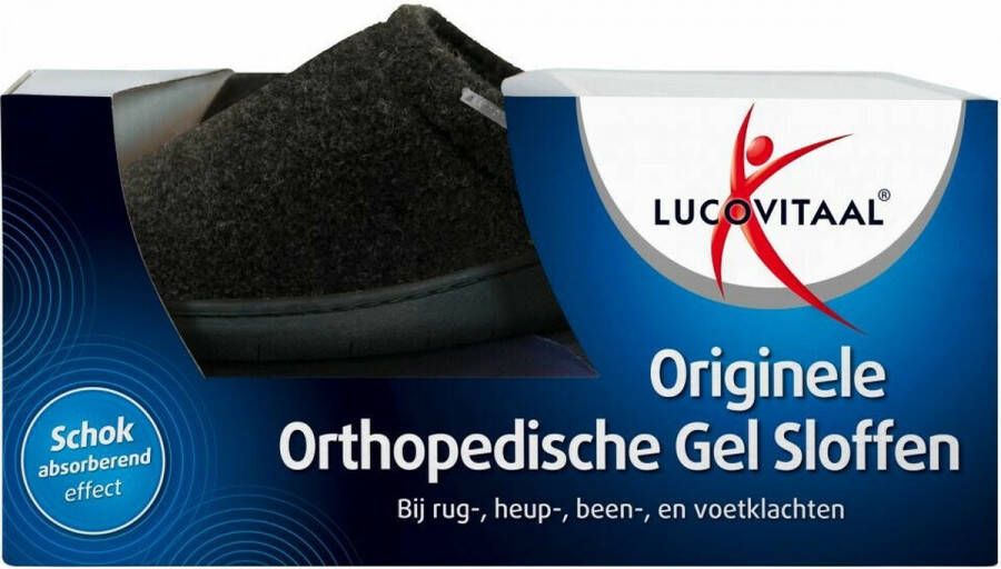 Lucovitaal Orthopedische gelsloffen Zwart