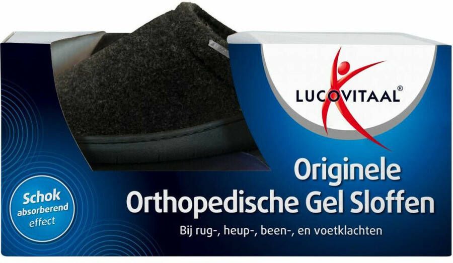 Lucovitaal Orthopedische gelsloffen Zwart