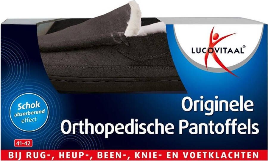 Lucovitaal Orthopedische Pantoffels Antraciet - Foto 1