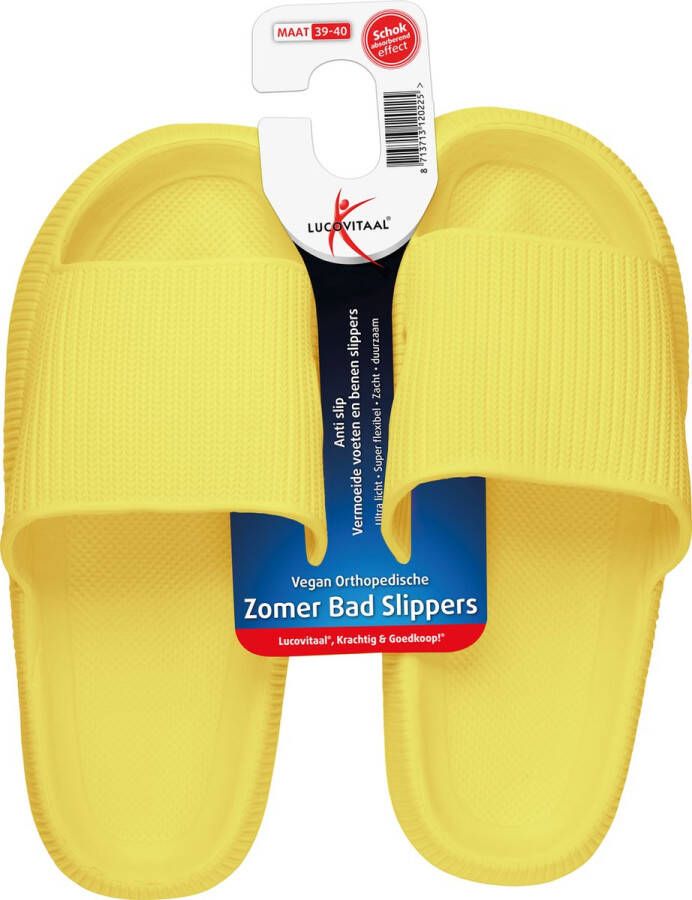 Lucovitaal Orthopedische Zomer Badslippers (Geel)