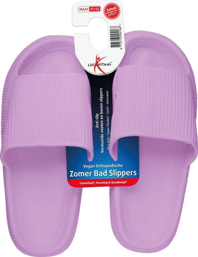 Lucovitaal Orthopedische Zomer Badslippers (Roze)