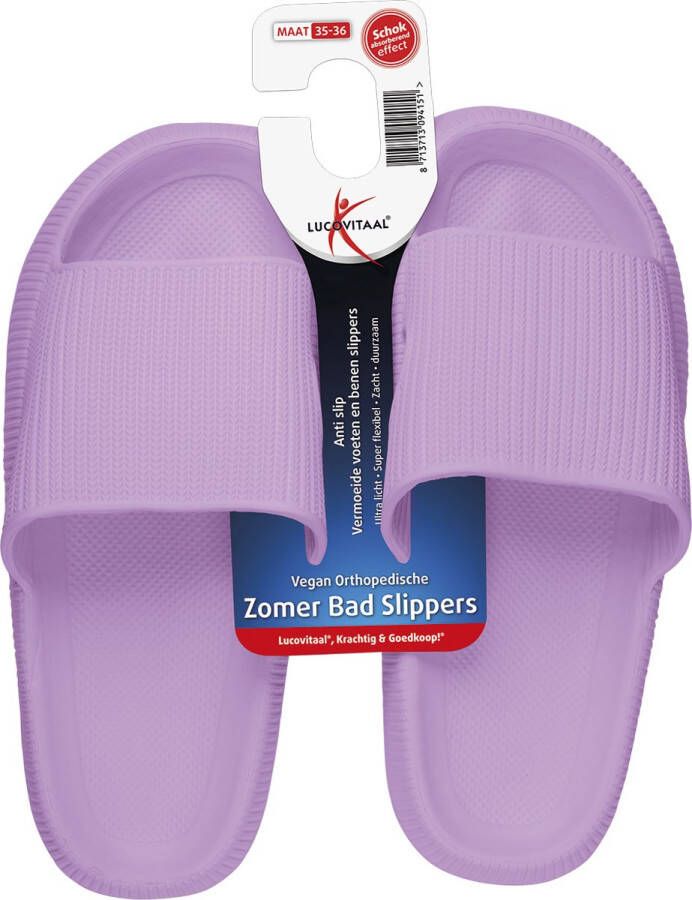 Lucovitaal Orthopedische Zomer Badslippers (Roze)