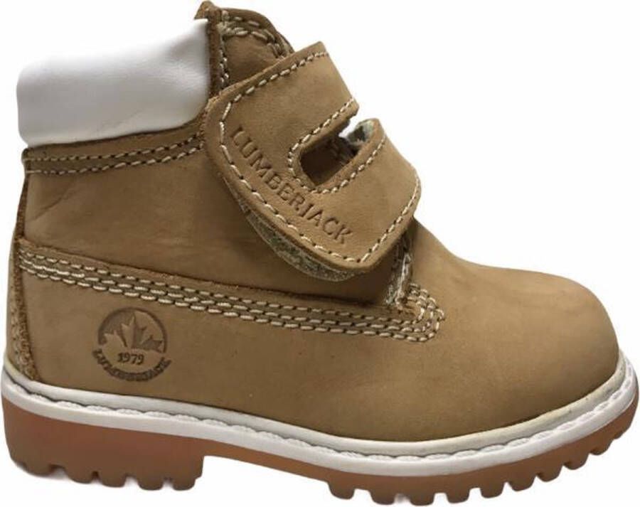 Lumberjack velcro timber bottine Little geel wit