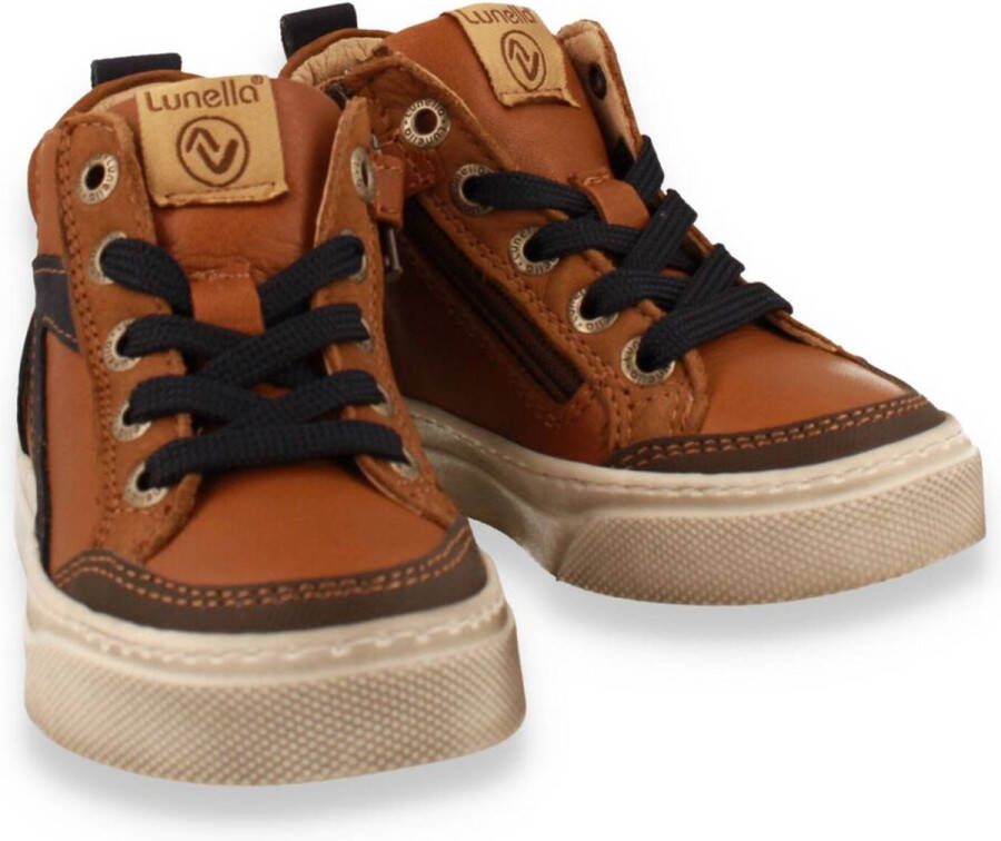 Lunella Sneaker Hoog Jongen Cognac COGNA